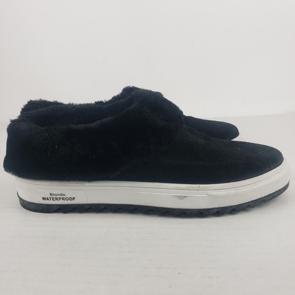 BLONDO Women Suri Waterproof Slip-on Sneaker In Black Suede 7.5 M - Picture 3 of 15